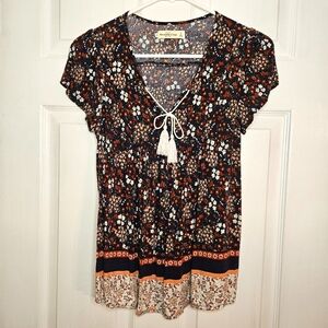 Abercrombie and Fitch Boho Blouse Short Sleeve Sz S